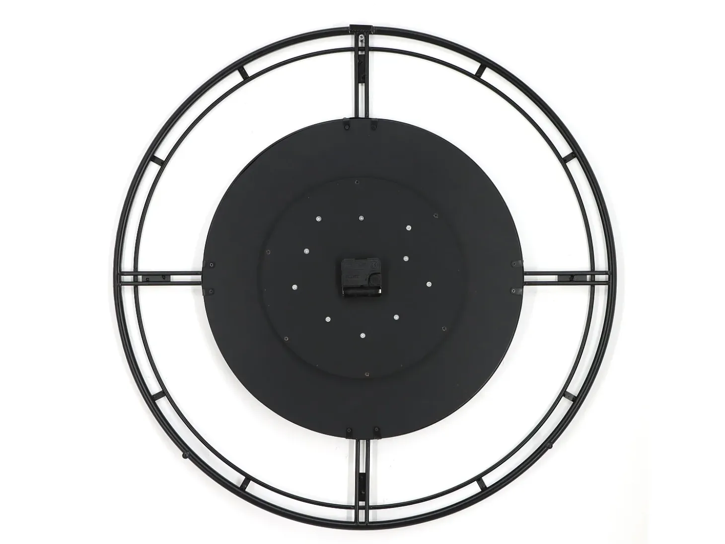 Reloj de pared industrial engranaje - metal - D. 70 cm - Negro y dorado - SEDONA