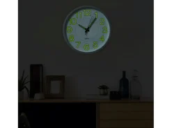 Reloj de pared luminoso blanco 30 cm ES366110