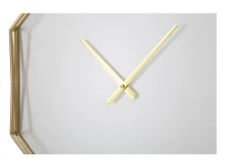 Reloj de pared octagonal de metal dorado Octagonal