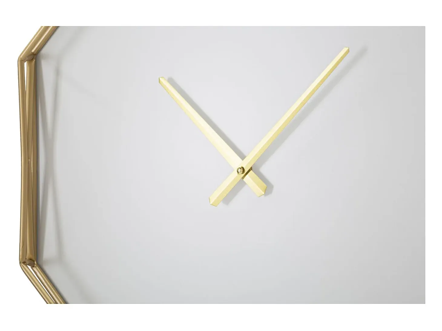 Reloj de pared octagonal de metal dorado Octagonal