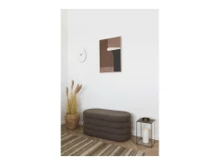 Reloj de pared orgánico de Viena, cemento blanquecino, 28 x 33 cm