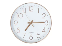 Reloj de pared redondo rosa/dorado Ø30 cm