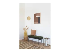 Reloj de pared Rosolini ocre con movimiento silencioso, Ø 30 cm