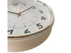 Reloj de pared Second plata/blanco Ø29 cm