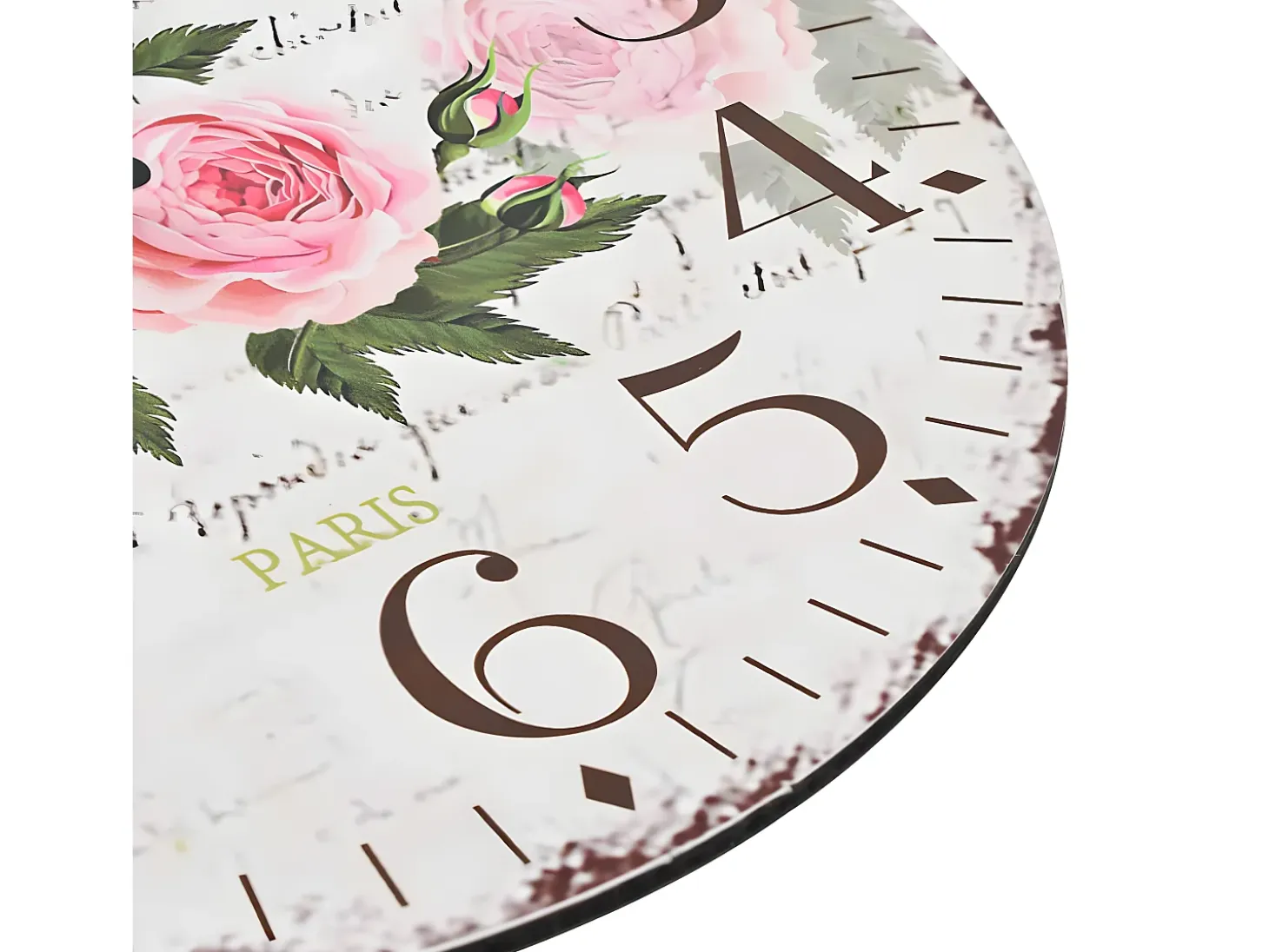 Reloj de pared vintage con flores 30 cm ES157678