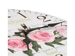 Reloj de pared vintage con flores 30 cm ES157678