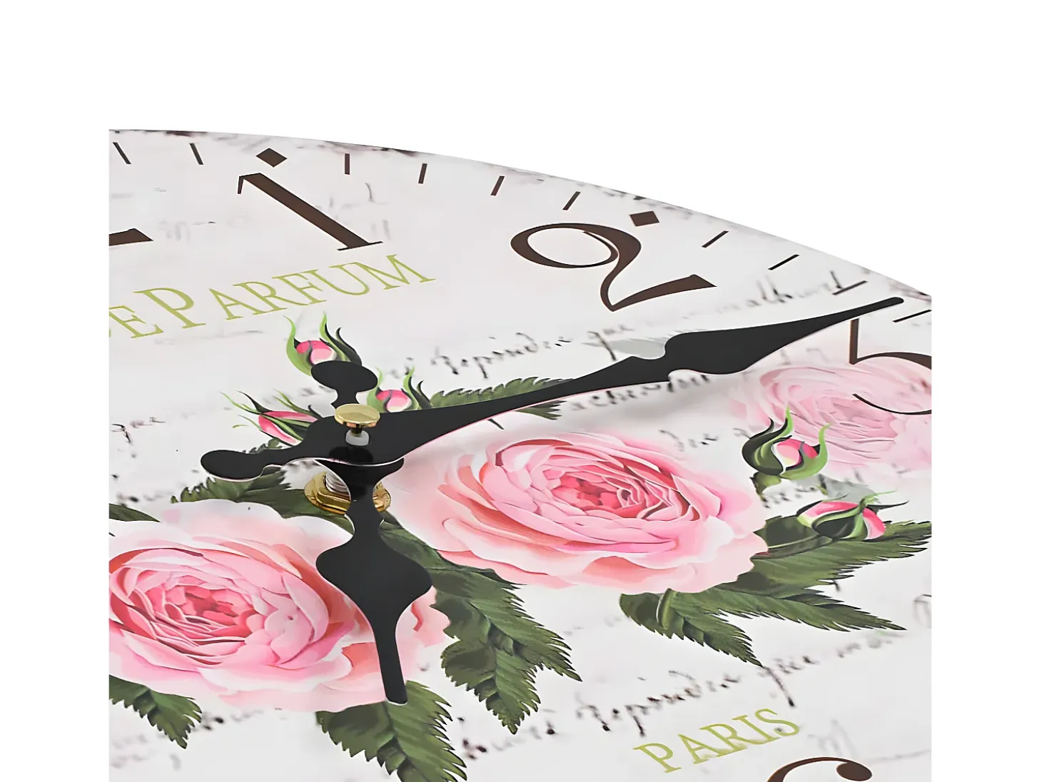 Reloj de pared vintage con flores 30 cm ES157678