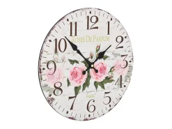 Reloj de pared vintage con flores 30 cm ES157678