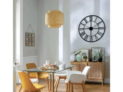 Reloj de Pared Vintage Industrial Negro D 36,5 cm
