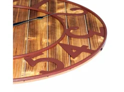 Reloj de Pared Vintage Negro/Madera Oscura Ø80cm Thinia Home