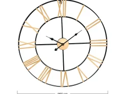 Reloj de Pared Vintage Negro/Bronce Ø60cm Thinia Home