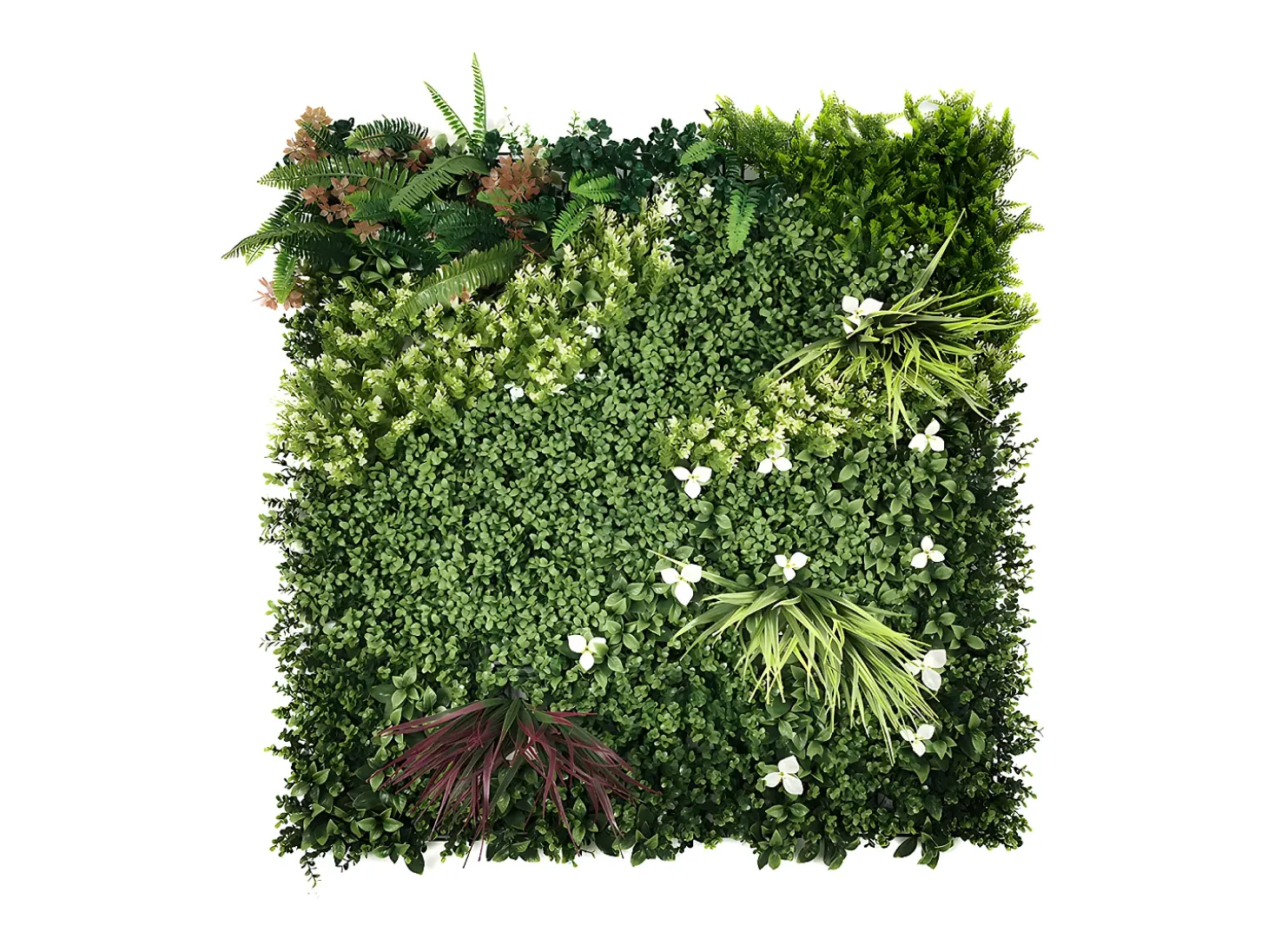 Revestimiento mural de vegetal sintético LAHTI - Pack de 1m² - Verde