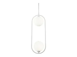 Ring Globe Lámpara Colgante de Techo Blanco, 2 Luces, G9