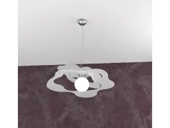 Ripples Sospensione D.50 Cm. 1 Luce Grigio
