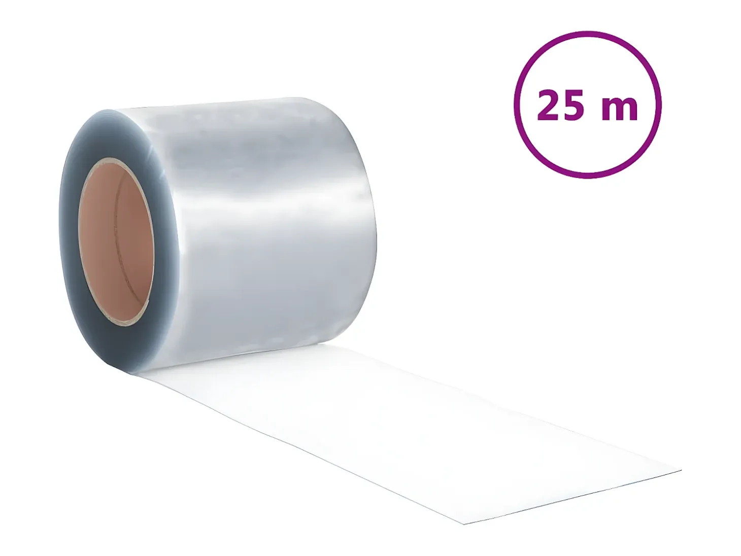 Rollo de cortina de tiras PVC 2mm x 200mm 25 m ES483854