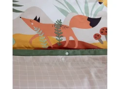 Ropa de cama de microfibra reversible impreso bosque de otoño, 1 plaza