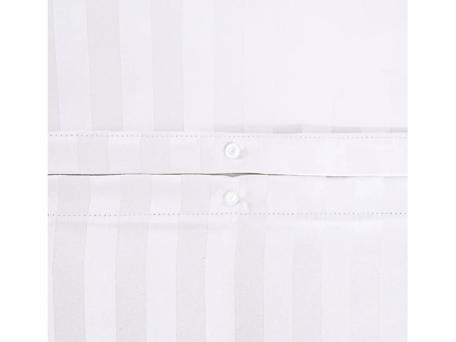 Ropa de cama de poliéster efecto satén con finas rayas blanco, 2