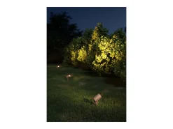 Sair XL - Foco LED redondo de 20 W IP65 Corten 2200K - Luz de jardín para plantas o setos h38cm - Beneito faure