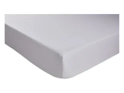 Sábana ajustable 140 x 190 cm - algodón - 32 cm de grosor - Blanca