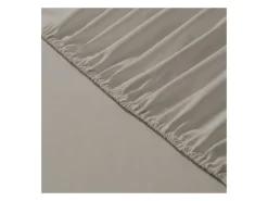 Sábana Ajustable Taupe 180x200cm 100% Algodón Vision - Tejido Cerrado 57 Hilos - Lavable a 40°