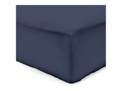 Sábana Ajustable 140x190 cm de Algodón 57 Hilos - Azul Marino