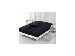 Sábana Ajustable 140x190cm NEGRO VISION de Algodón 100% - Tejido Cerrado 57 hilos/cm²