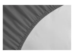 Sábana bajera 100% algodón 160 x 200 x 25 cm - Gris oscuro