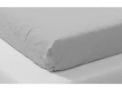 Sábana bajera ajustable de microfibra 90 x 200 cm - Gris