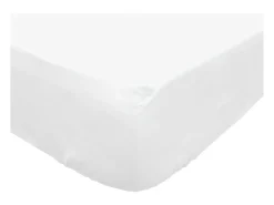 Sábana bajera de polialgodón 180x200 cm PERCALE blanco, por Soleil d'ocre