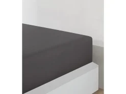 Sábana bajera jersey algodón-Antracita