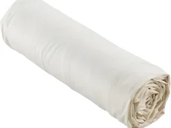 Sábana bajera percal blanca 140 x 190 cm con funda de 30 cm