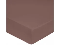Sábana bajera satén de algodón rosa