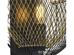 Searchlight 1 ljus dubbelskiktad vgglampa i nt - svart yttre med guld inre