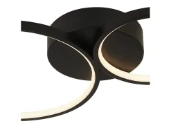 Searchlight 4 Ljus Led Ring Flush Light, Matt Svart