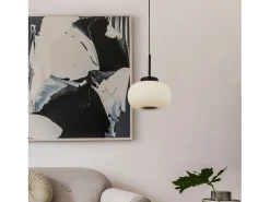 Searchlight 1 ljus takhnge med frostat ribbad glas