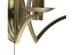 Searchlight 2 ljus vgglampa antik mssing