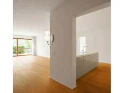 Searchlight 2 ljus vgglampa, krom med skrmar i opalglas
