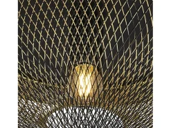 Searchlight 1 ltt dubbelskiktad mesh-spolbeslag - svart yttre med guld inre