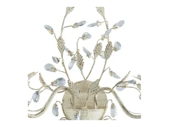 Searchlight Almandite 2 ljus inomhusljus vggljus guld, krm med kristaller Blombladsdesign, E14