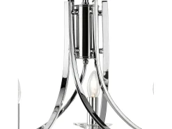 Searchlight Ascona 5 Ljus Multi Arm Ceiling Pendel Krom, Glass Five, E14