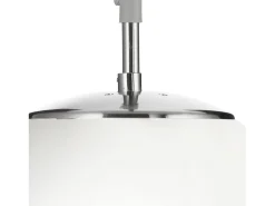 Searchlight Atom 1 Light Globe Takhnge Satin Silver, Opal Glas, E27