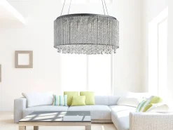 Searchlight Beatty 8 ljus takhnge krom med kristaller, G9