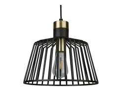 Searchlight Bird Cage 1 Light Cage Takhnge Antik Mssing, Matt Svart, E27
