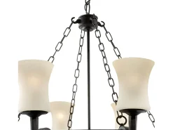 Searchlight Cartwheel 8 ljus multiarm ljuskrona svart finish, E27