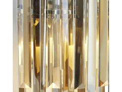 Searchlight Clarissa 2 ljus vgglampa krom, glasskrm, E14