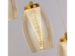 Searchlight Cyclone Colgante 5 Luces Bronce, Copa Champán