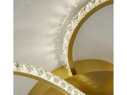 Searchlight Daisy5-ljus LED-spolbeslag, guld, klara kristaller 4000K