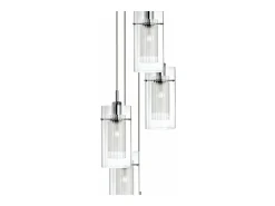 Searchlight Duo 5 Light Spiral Cluster Pendel krom, glas, E14
