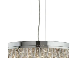 Searchlight Elise 7 ljus takhnge krom med glaskristaller, G9