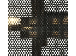 Searchlight Fishnet 3 Light Flush Ceiling Light Mesh Matt Svart, E27